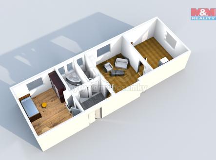 3D Complete.png | Prodej bytu, 3+kk, 66 m²