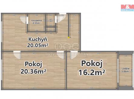 Rozmery.jpg | Prodej bytu, 2+1, 60 m²