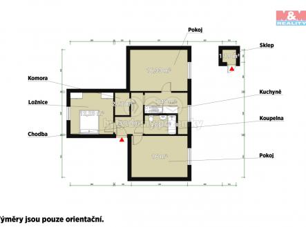 Půdorys.jpg | Pronájem bytu, 3+1, 64 m²