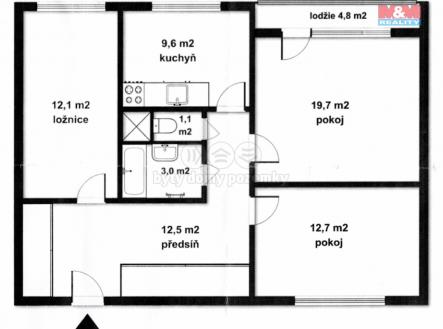 plánek.png | Prodej bytu, 3+1, 71 m²