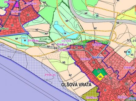 územní plán olšova vrata.jpg | Prodej - pozemek, zemědělská půda, 15 000 m²