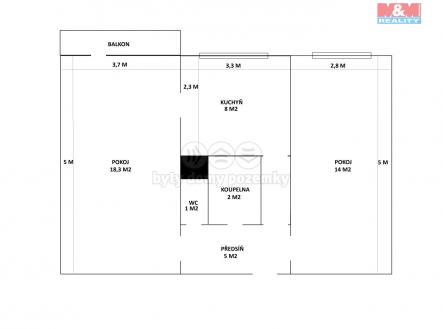 půdorys.png | Prodej bytu, 2+1, 49 m²