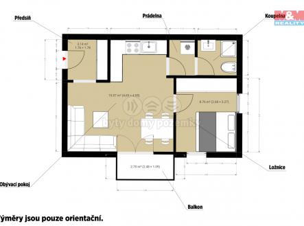 pÖdorys.jpg | Pronájem bytu, 2+kk, 46 m²