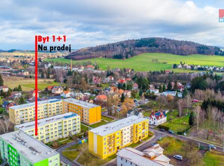 Pohled z venku | Prodej bytu, 1+1, 39 m²