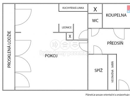 PLÁNEK.jpg | Prodej bytu, 1+kk, 46 m²