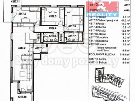 Půdorys škrábkových.jpg | Prodej bytu, 4+kk, 110 m²