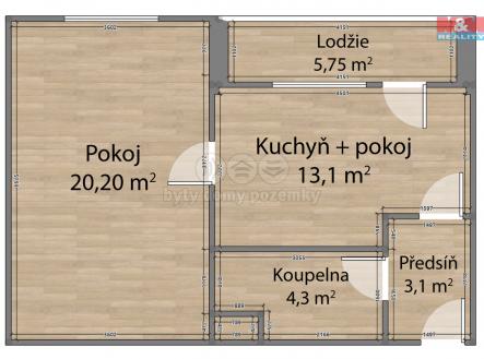 Rozmōry 2.2.jpg | Pronájem bytu, 2+kk, 41 m²