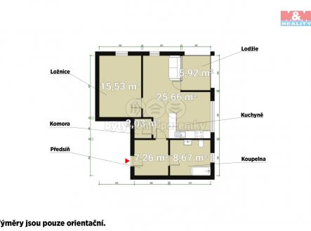 Půdorys (1).jpg | Pronájem bytu, 2+kk, 54 m²