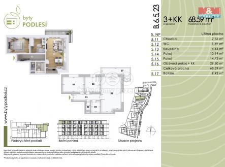 Karta bytu | Prodej bytu, 3+kk, 78 m²