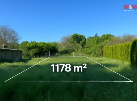 vyznačená výměra pohled z ulice.jpeg | Prodej - pozemek pro bydlení, 1 178 m²