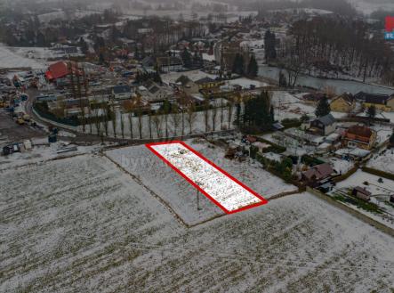 pohled na pozemek | Prodej - pozemek, zahrada, 1 045 m²
