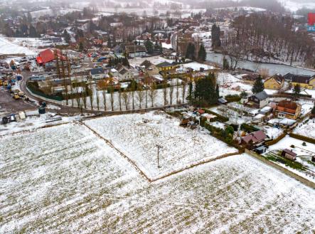 pohled na pozemek | Prodej - pozemek, zahrada, 1 045 m²