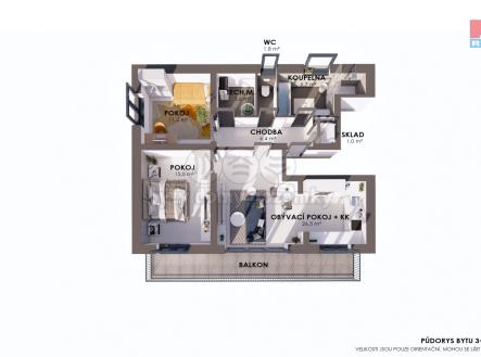 TYP4_2.jpg | Prodej bytu, 3+kk, 75 m²