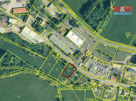 katastrálka ortofoto.jpg | Prodej - pozemek pro bydlení, 897 m²