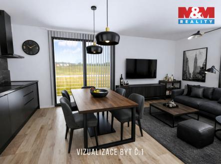 vizualizace byt 1.jpg | Prodej bytu, 2+kk, 63 m²