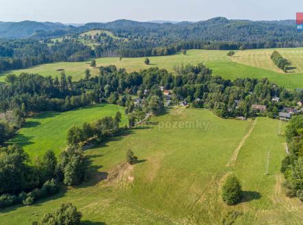 pohled na pozemky | Prodej - pozemek, trvalý travní porost, 126 193 m²
