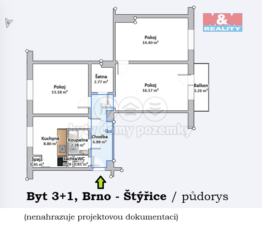 Byt 3+1, Brno - śtžżice.jpg