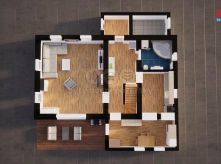 Půdorys přízemí | Prodej - dům/vila, 145 m²