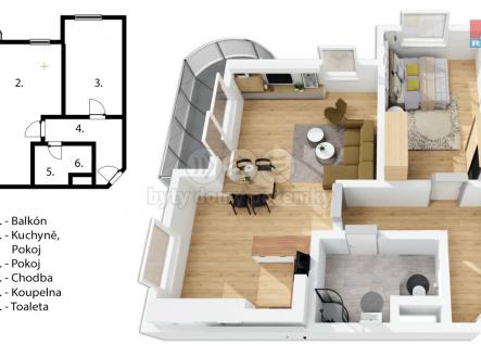 Půdorys.jpg | Prodej bytu, 2+kk, 53 m²