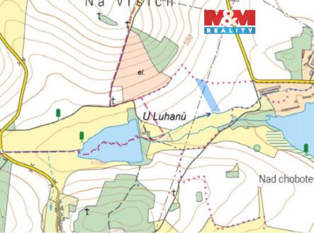 katastrální mapa 1.jpg | Prodej - pozemek, zemědělská půda, 7 612 m²