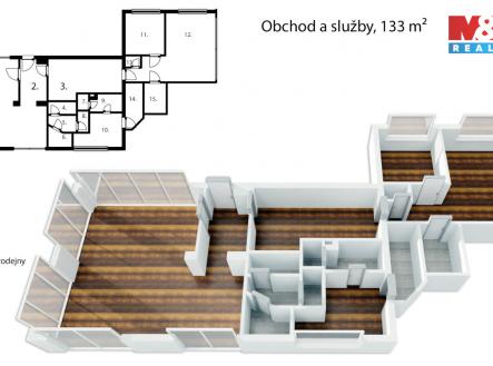 Půdorys 3D (Kubánské náměstí).jpg | Prodej - obchodní prostor, 133 m²