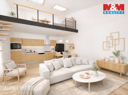 vizualizace byt č.13.jpg | Prodej bytu, 3+kk, 79 m²