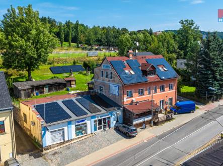 Pohled z dronu | Prodej - obchodní prostor, 150 m²
