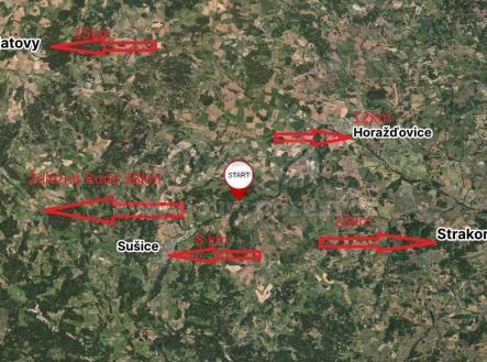 Mapa okolí zakresleno.jpg | Prodej - pozemek pro bydlení, 1 061 m²