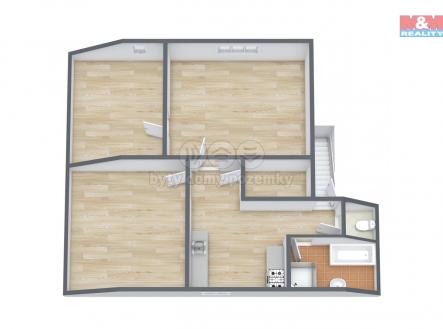3D Floor Plan.jpg | Prodej bytu, 3+1, 75 m²