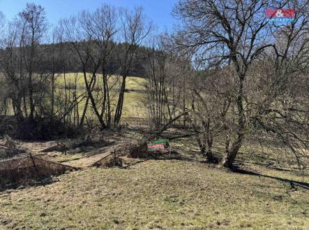 Pohled od cesty | Prodej - pozemek, zahrada, 1 742 m²