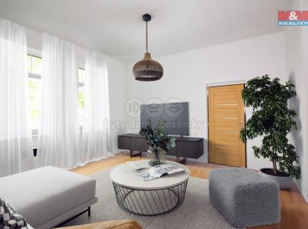 Obývací pokoj_vizualizace | Prodej bytu, 3+kk, 56 m²