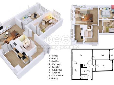 Prodej bytu 3+1, 71 m², Praha 5 - Hlubočepy, ul. Lamačova | Prodej bytu, 3+1, 71 m²