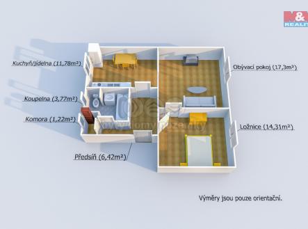 Půdorys.jpg | Prodej bytu, 2+1, 65 m²