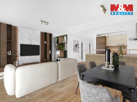 Obývací pokoj + kk | Prodej bytu, 3+kk, 75 m²