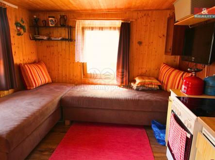 pohled do chatky | Prodej - pozemek, zahrada, 400 m²