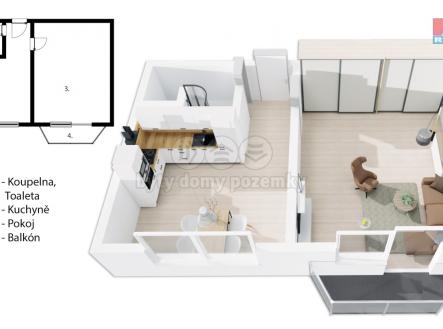 půdorys-5.jpg | Pronájem bytu, 1+1, 33 m²