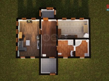 Půdorys 1NP | Prodej - dům/vila, 150 m²