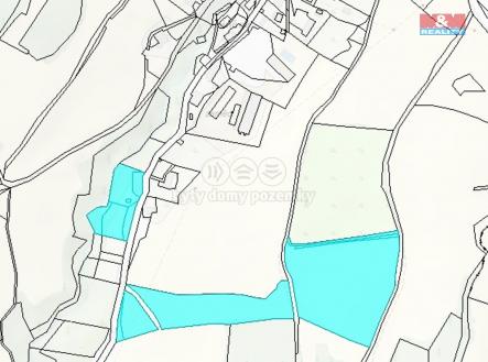 mapa | Prodej - pozemek, trvalý travní porost, 21 830 m²