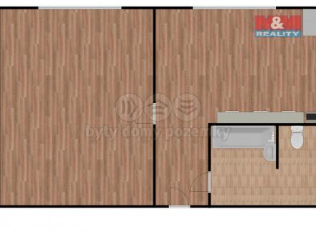 2D půdorys | Prodej bytu, 1+1, 36 m²