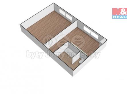 3D půsorys | Prodej bytu, 1+1, 36 m²
