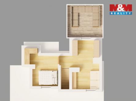 Půdorys podkroví | Prodej bytu, 4+kk, 80 m²