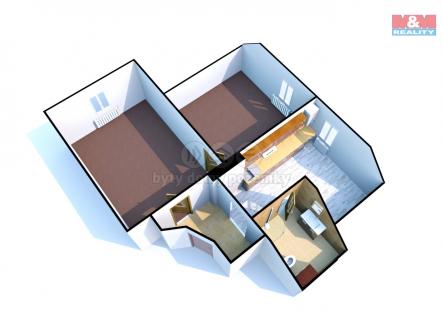 půdorys | Pronájem bytu, 2+1, 52 m²