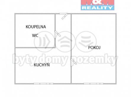 půdorys | Prodej bytu, 1+1, 36 m²