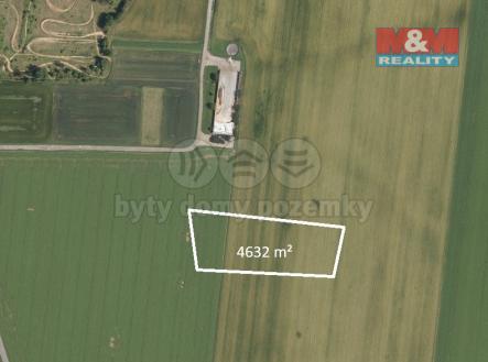 pole obrys.jpg | Prodej - pozemek, zemědělská půda, 4 632 m²