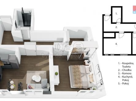 Půdorys.jpg | Prodej bytu, 2+kk, 50 m²