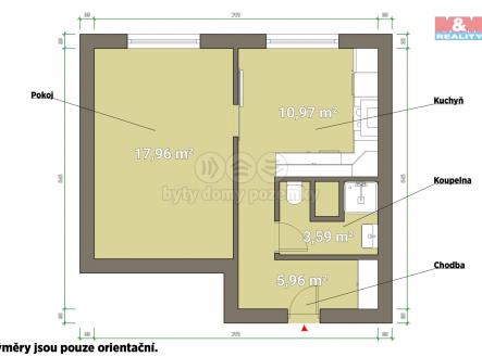 pudorys.jpg | Pronájem bytu, 1+1, 39 m²
