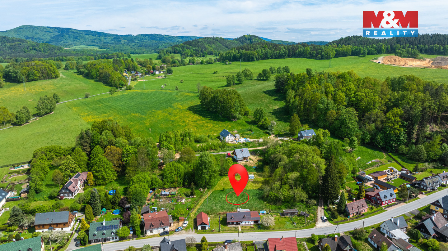 Pohled na pozemek