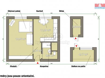 pudorys.jpg | Prodej bytu, 1+1, 39 m²