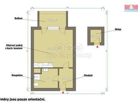 pudorys.jpg | Pronájem bytu, 1+kk, 40 m²