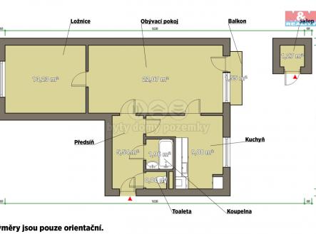 pudorys.jpg | Prodej bytu, 2+1, 53 m²